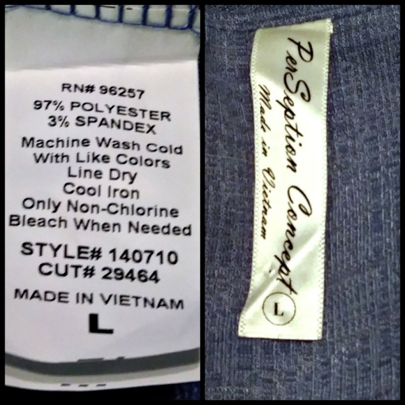 PerSeption Concept Shift Dress Chambray Blue NWT's - Picture 3 of 3